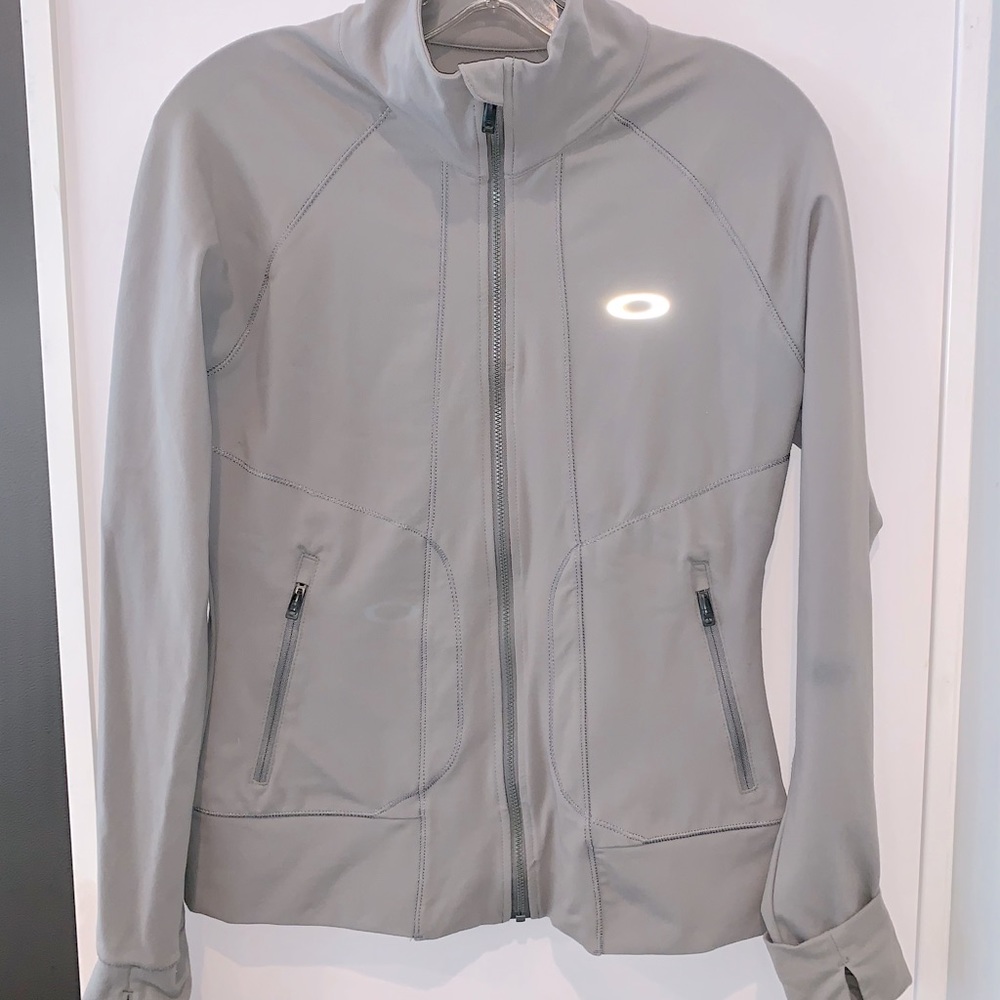 OAKLEY Women’s Grey Full Zip Activewear Jacket - Size S